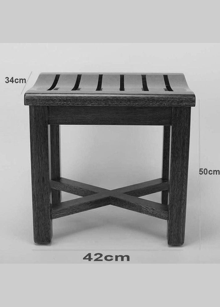 Стілець для ванної з дерева Пілоріс мокко (ТВН-014710) No Brand (329745069)