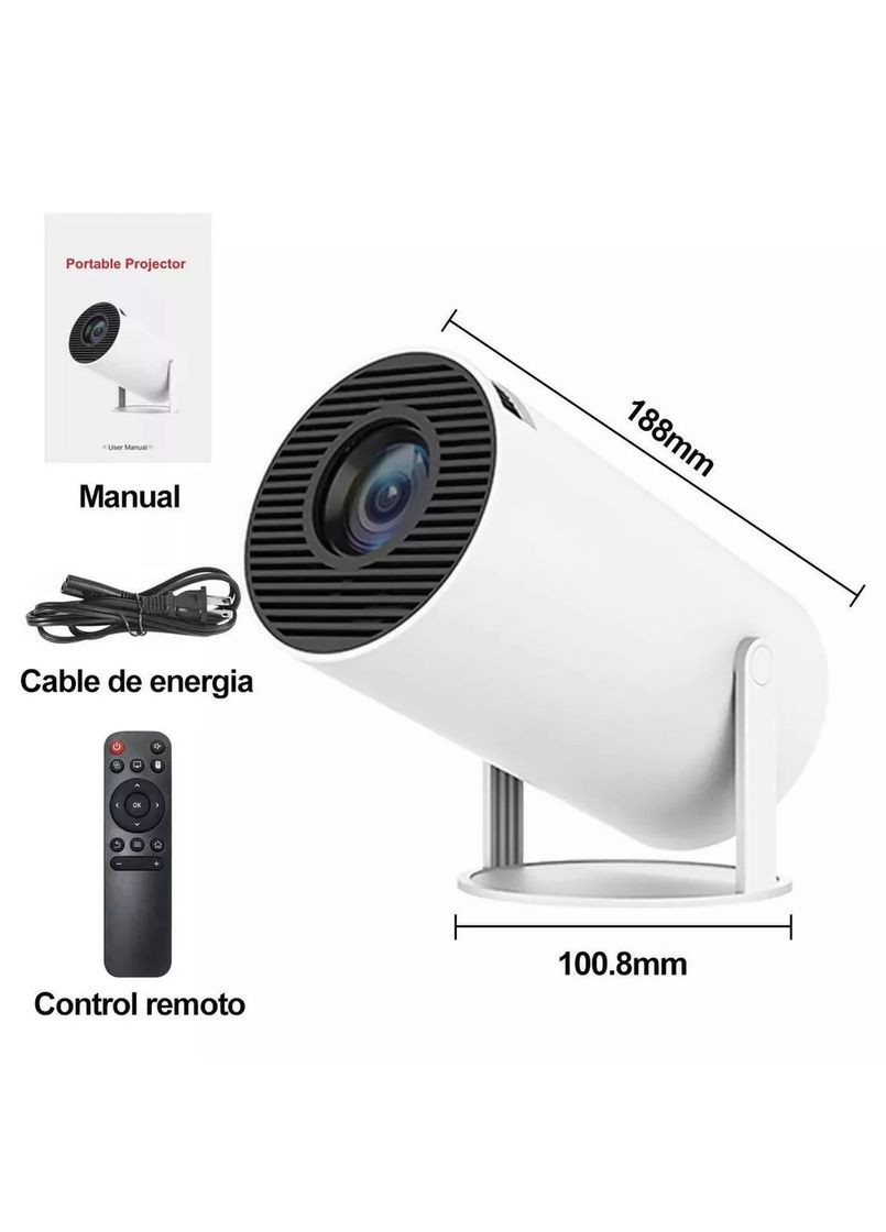 Мини-проектор HY300 с WiFi и Bluetooth для фильмов и презентаций с пультом белый (2390000008) No Brand (340912474)