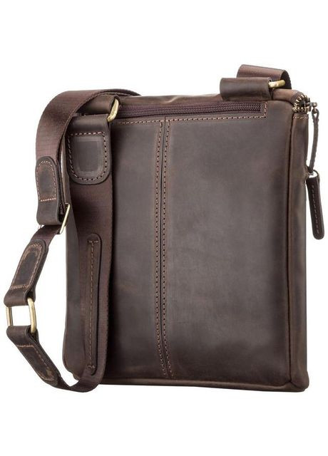 Сумка планшет через плече чоловіча з натуральної шкіри маленька Коричневий 36835 Shvigel (353689947)