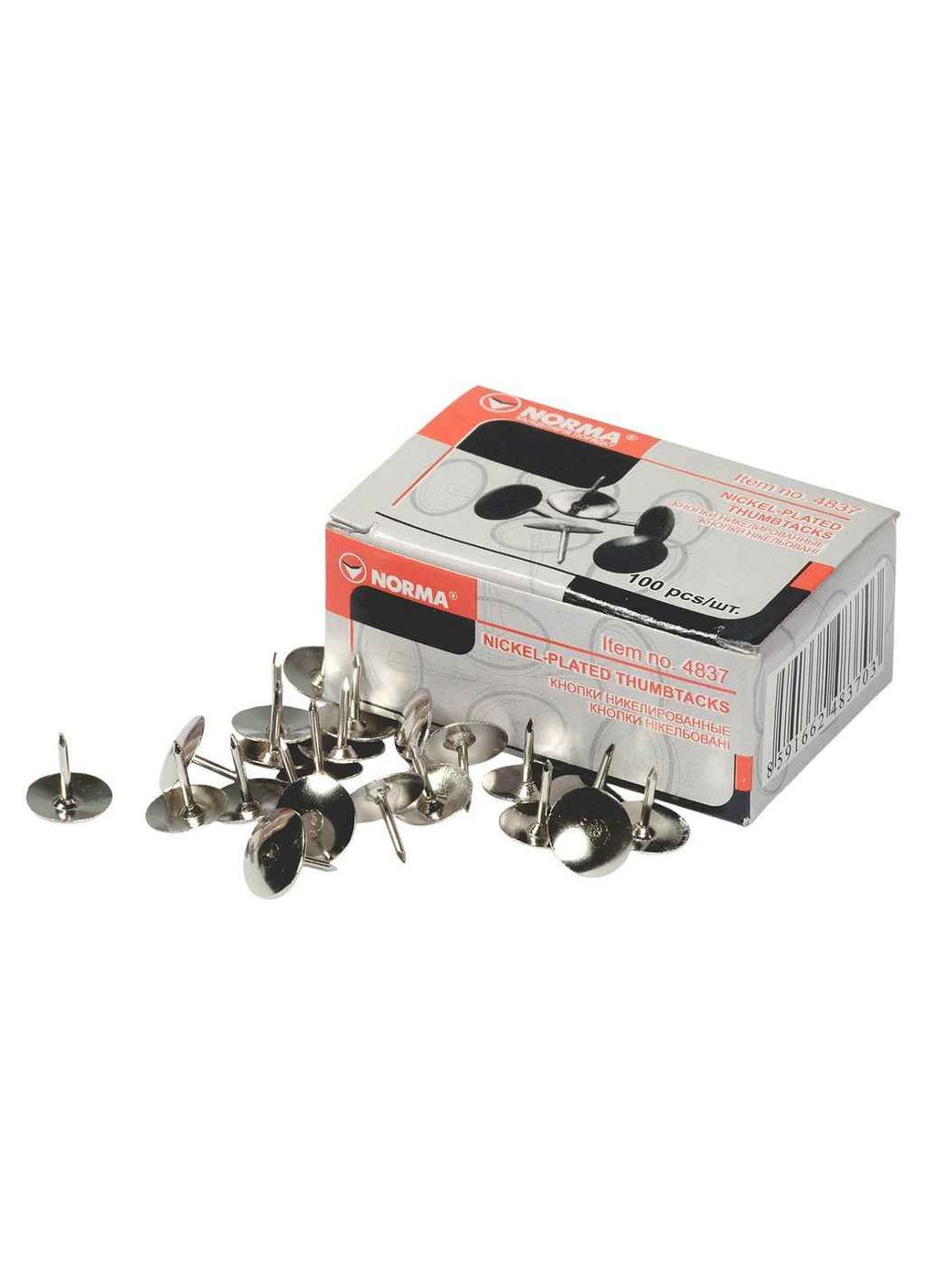 Кнопки 100шт Никель 4837 Norma (362714491)