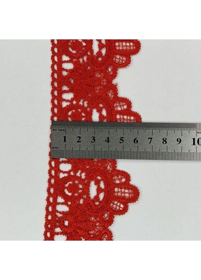 Кружево макраме 6,5см (13м) Цвет - Красный (07-T1138-6) Plus-plus (352745259)