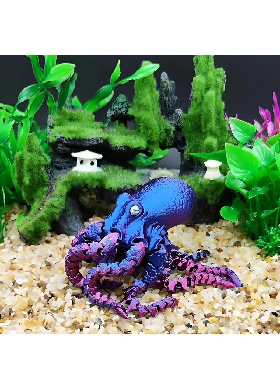 Игрушка-антистресс 3D-печатный Осьминог с подвижными щупальцами – декоративная фигурка из PLA, 17 см No Brand (365721139)