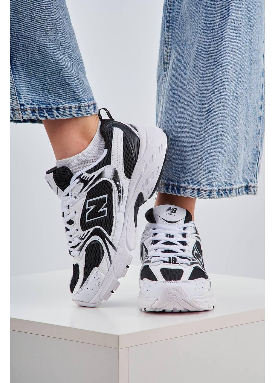 КРОСІВКИ ЖІНОЧІ NEW BALANCE 530 WHITE BLACK V2 PREMIUM НЬЮ БЕЛАНС 530 No Brand чорні демісезони (367174776)