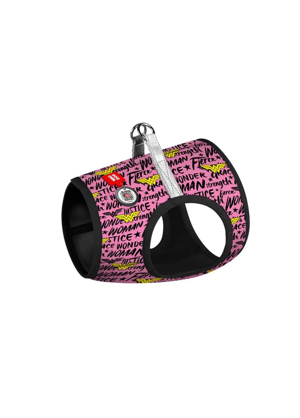 Шлея для собак мягкая Clothes Чудо-женщина в Розовом XS3 В 32-35 см С 22-24 см WAUDOG (292175045)