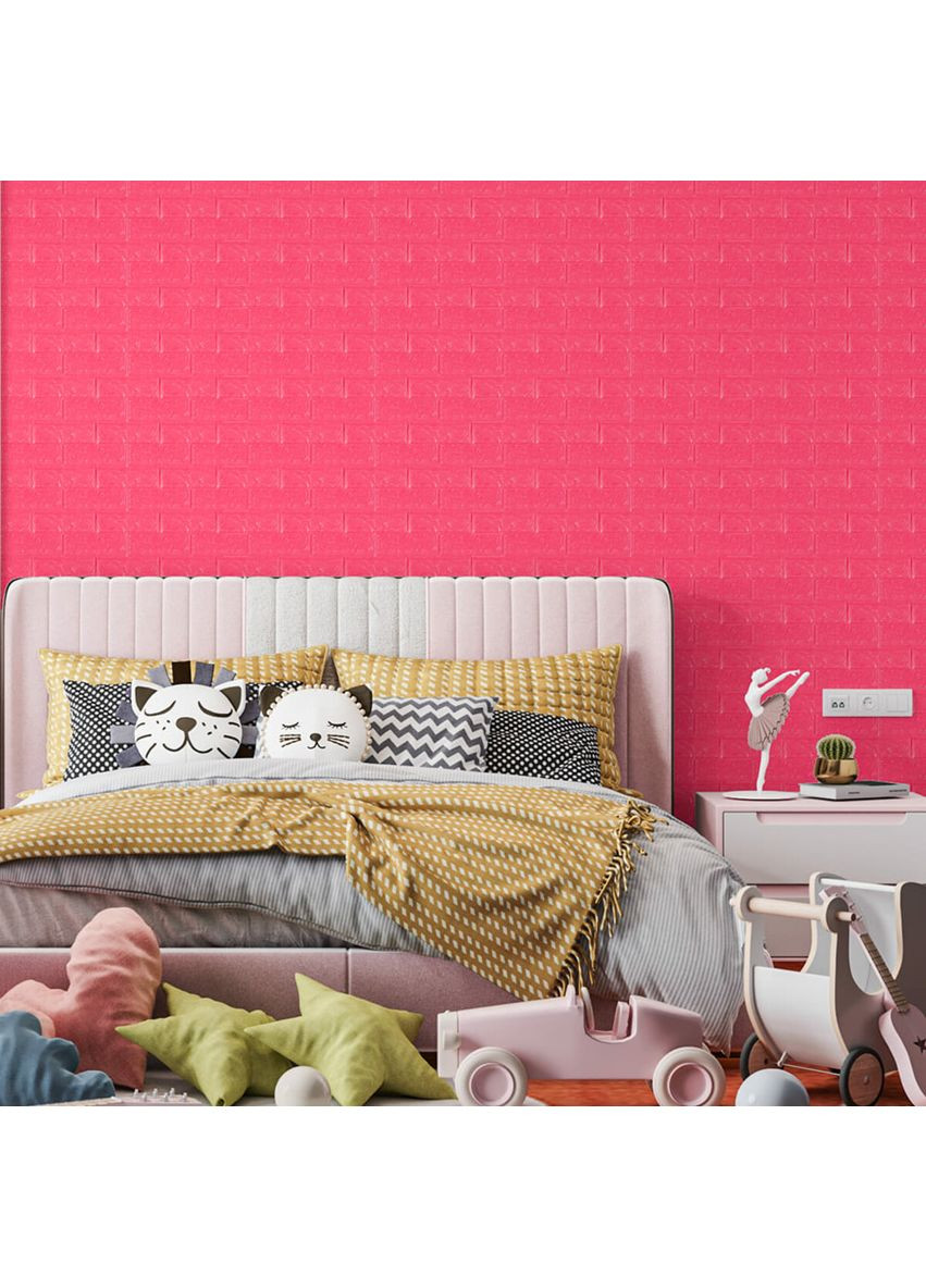 3D панель самоклеящаяся 700х770х5мм кирпич Малиновый-красный (108-5) SW-00001364 Sticker Wall (362095259)