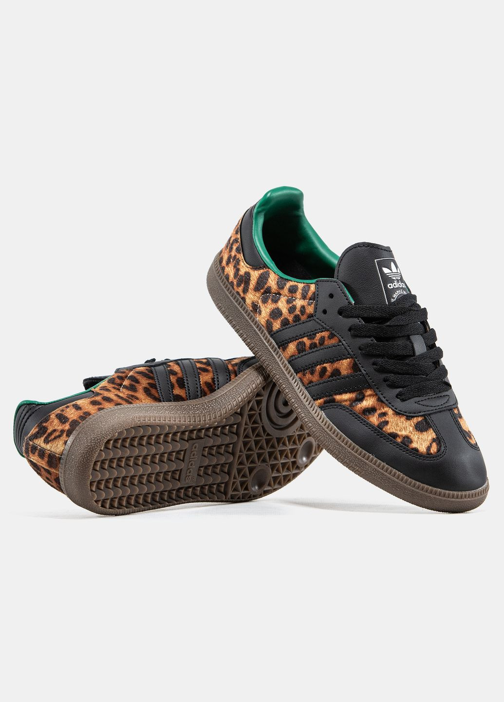 Кросівки жіночі Adidas Samba Beige Black Green | Адідас Самба коричневі No Brand коричневі демісезони (345562945)