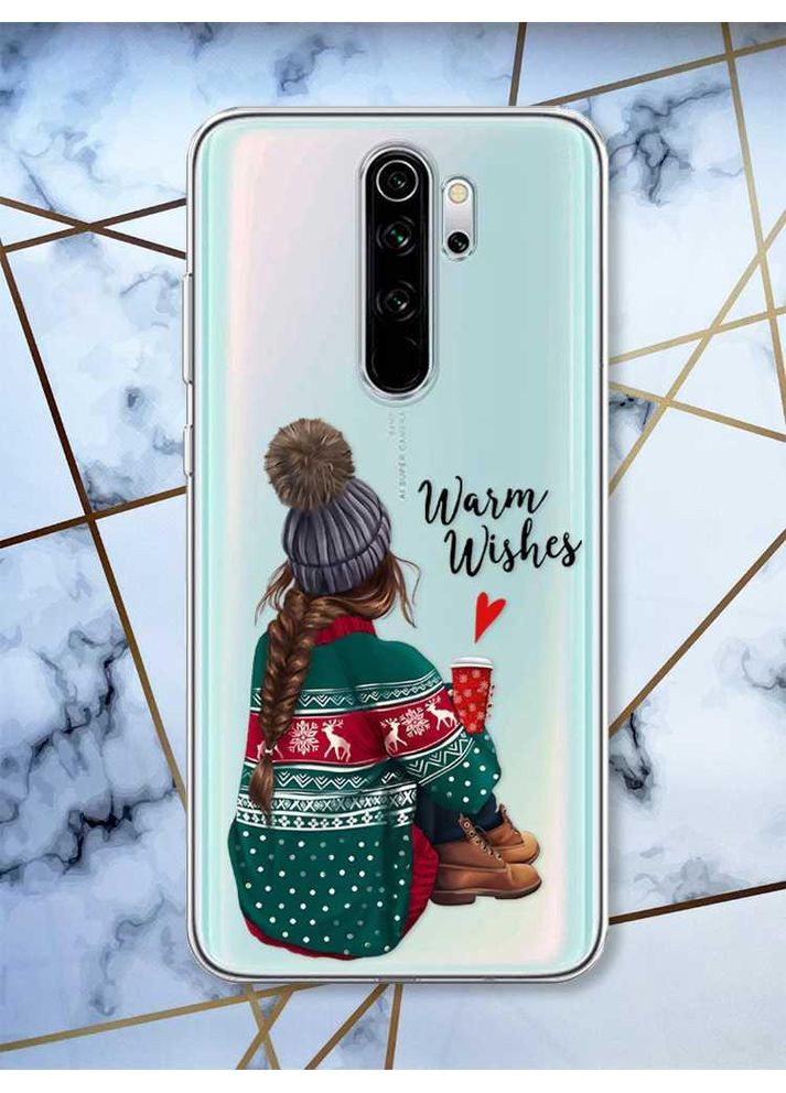 Прозорий чохол на Xiaomi Redmi Note 8 Pro Дівчина з кавою принт 136 Creative (362962834)
