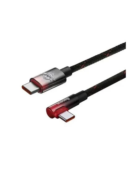 Кабель MVP 2 Elbow-shaped Fast Charging Data Cable Type-C to Type-C 100W 1m CAVP000620 Black-Red Baseus (271824441)
