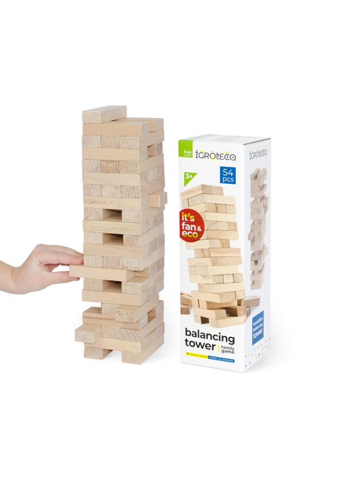 Настольная игра Дженга "Башнябалансир" 900088 54 элемента Igroteco (302386293)