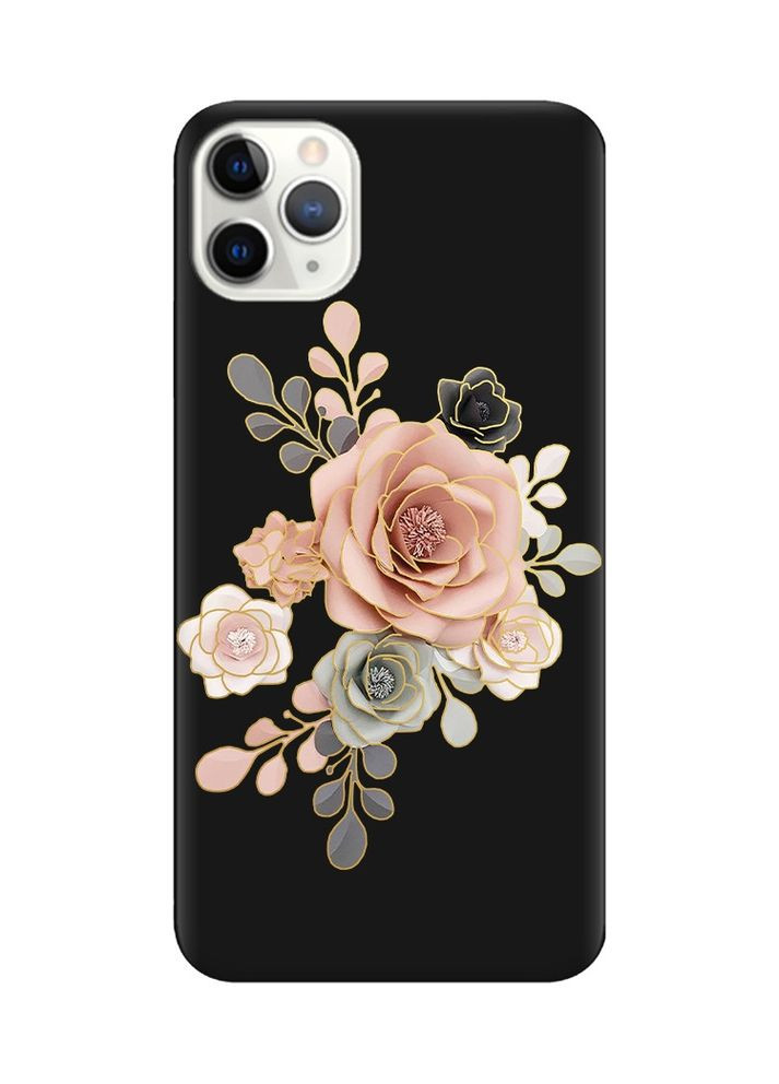 Матовий чорний чохол на iPhone 11 Pro (5.8):: Троянди (принт 275) Creative (359495752)