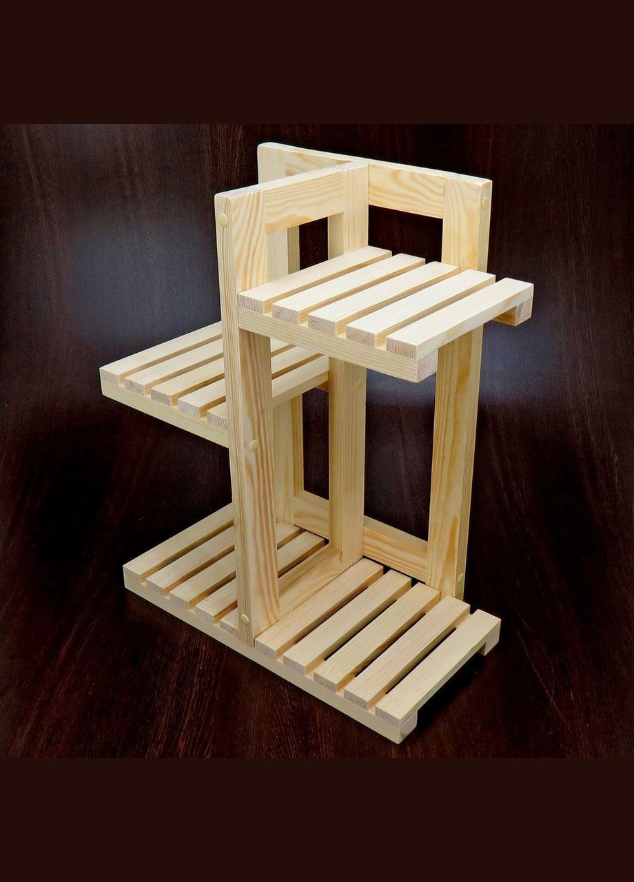 Подставка для цветов из дерева Келуш 2 бланже (ЦВТ-206001) No Brand (328228496)