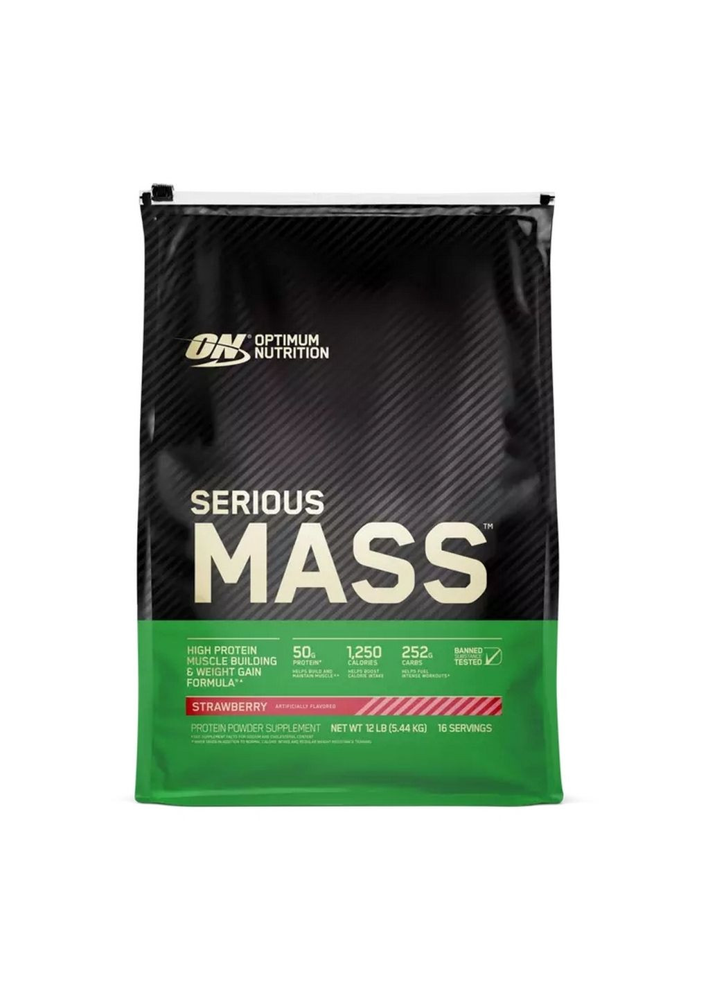 Гейнер Serious Mass, 5.45 кг EU Полуниця Optimum Nutrition (315870992)