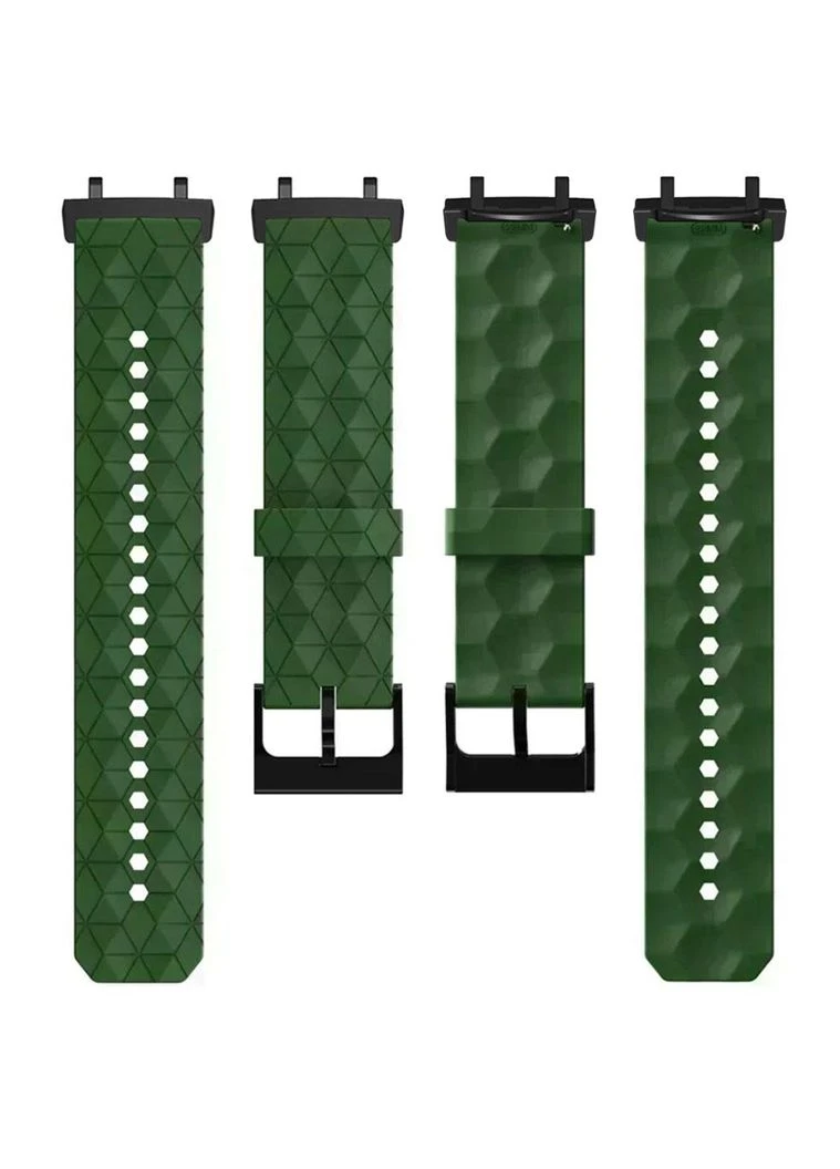 Ремешок Dimond силиконовый для часов Xiaomi Amazfit T-Rex 3 (W2323GL2N) - Army Green Primolux (389584009)