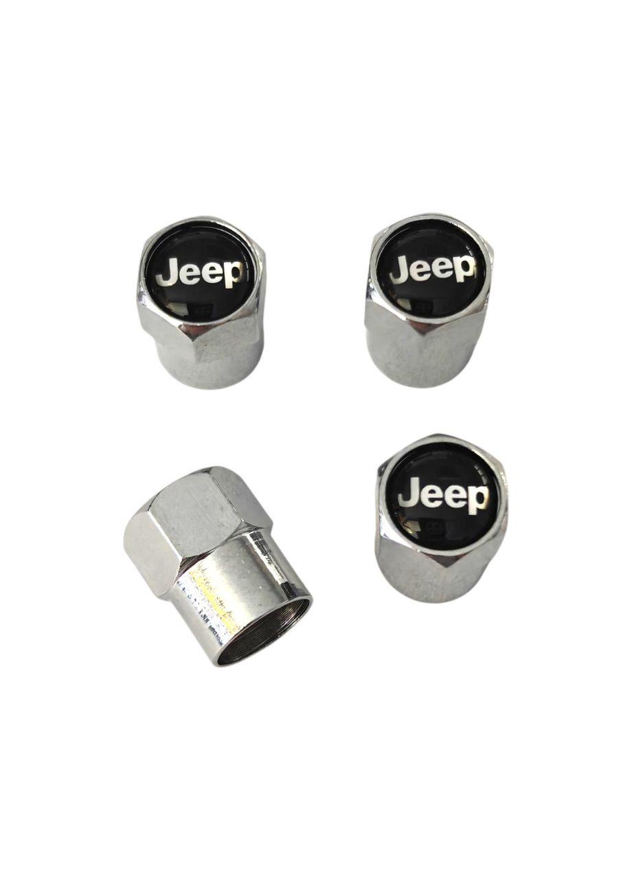 Ковпачки на ніпель хромовані з логотипом Jeep No Brand (361401297)