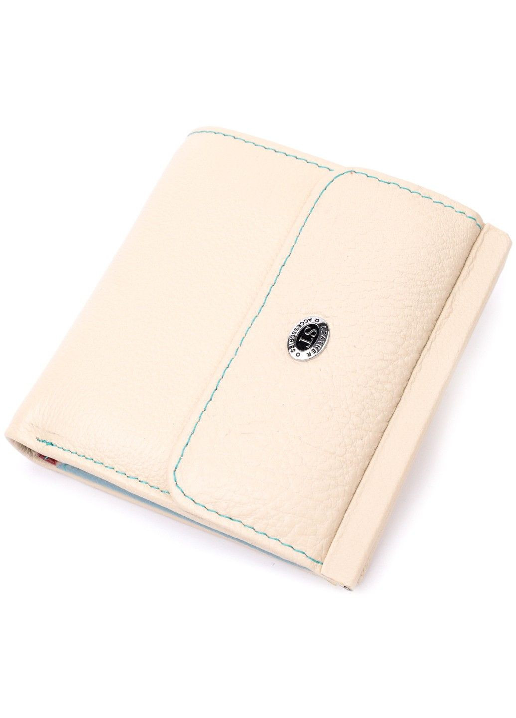 Красивий жіночий гаманець середнього розміру з натуральної шкіри 19499 Білий st leather (278258937)