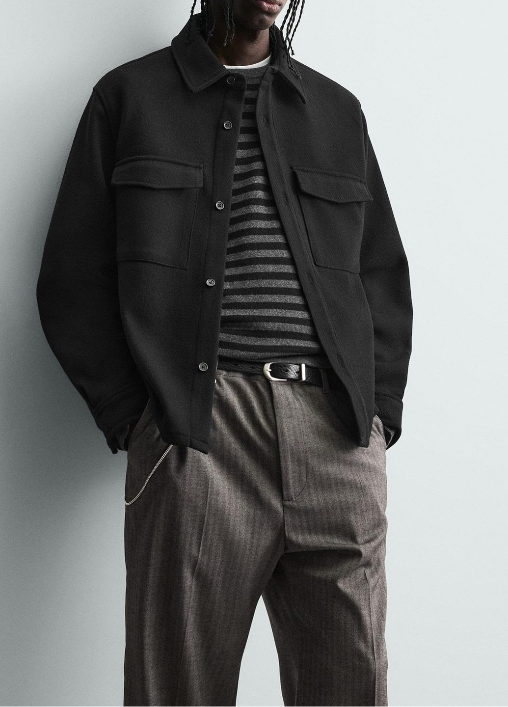 Чорна демісезонна куртка Zara