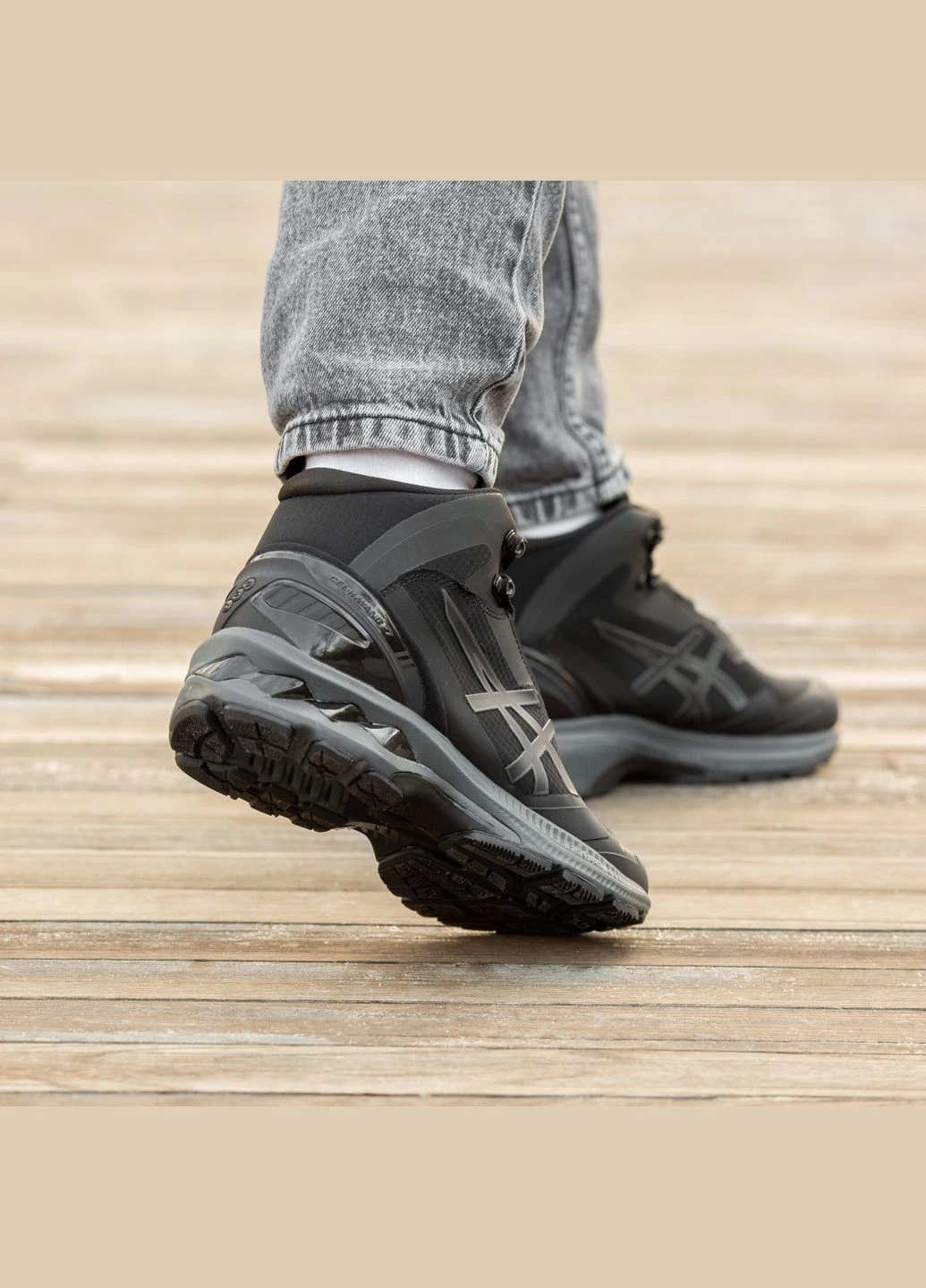 Чорні Зимовий кросівки зимові чоловічі asics gel-kayano 27 boot winter black gore-tex | асікс гель-каяно 27 чорні No Brand
