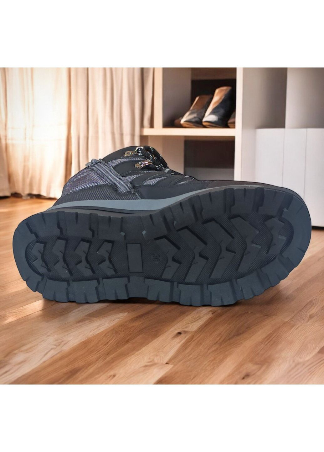 Темно-серые спортивные, повседневные, кэжуал зимние зимние подростковые термоботинки дутики для мальчика зимняя обувь для подростка на овчине Tom.M