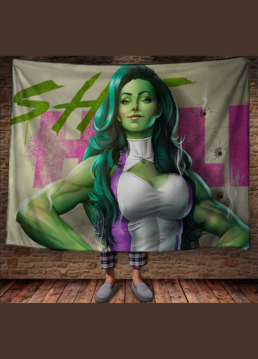 Плед з 3D принтом She-Hulk Перша Креативна мануфактура PERFECTUS Плед (301870575)