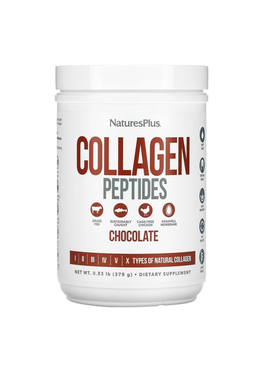 Колаген Collagen Peptides - 378g Chocolate Nature's Plus (280926768)