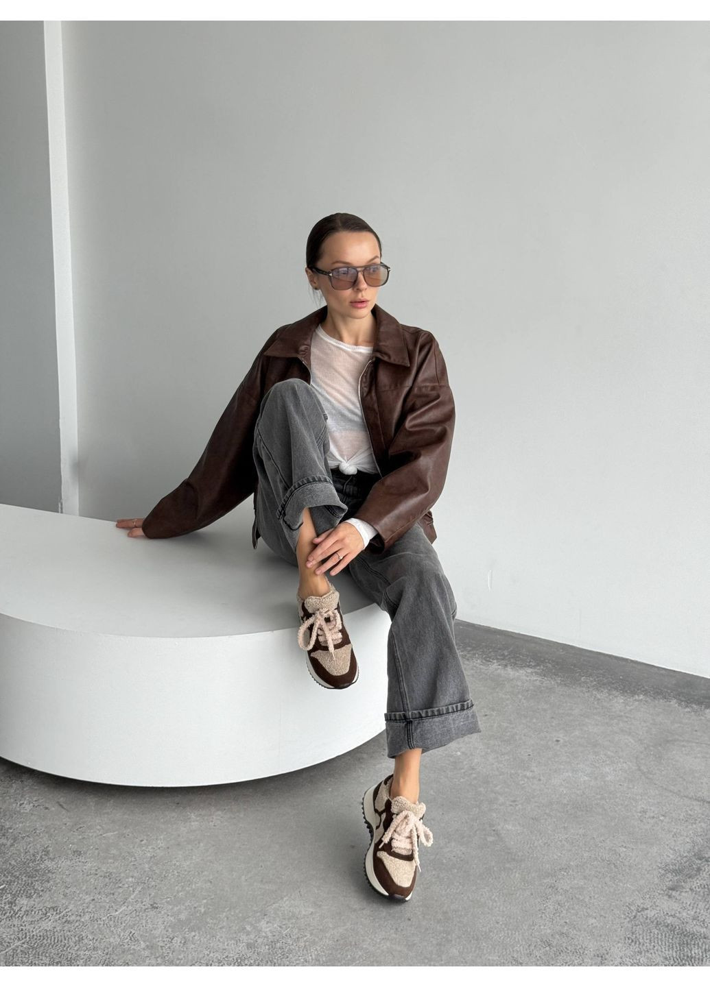 Зимові кросівки No Brand коричневі зими (369094604)