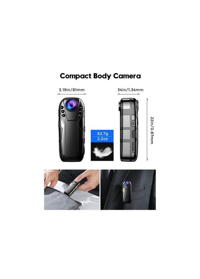 Боди-камера L02 – Full HD, диктофон, компактный размер Boblov (345745933)