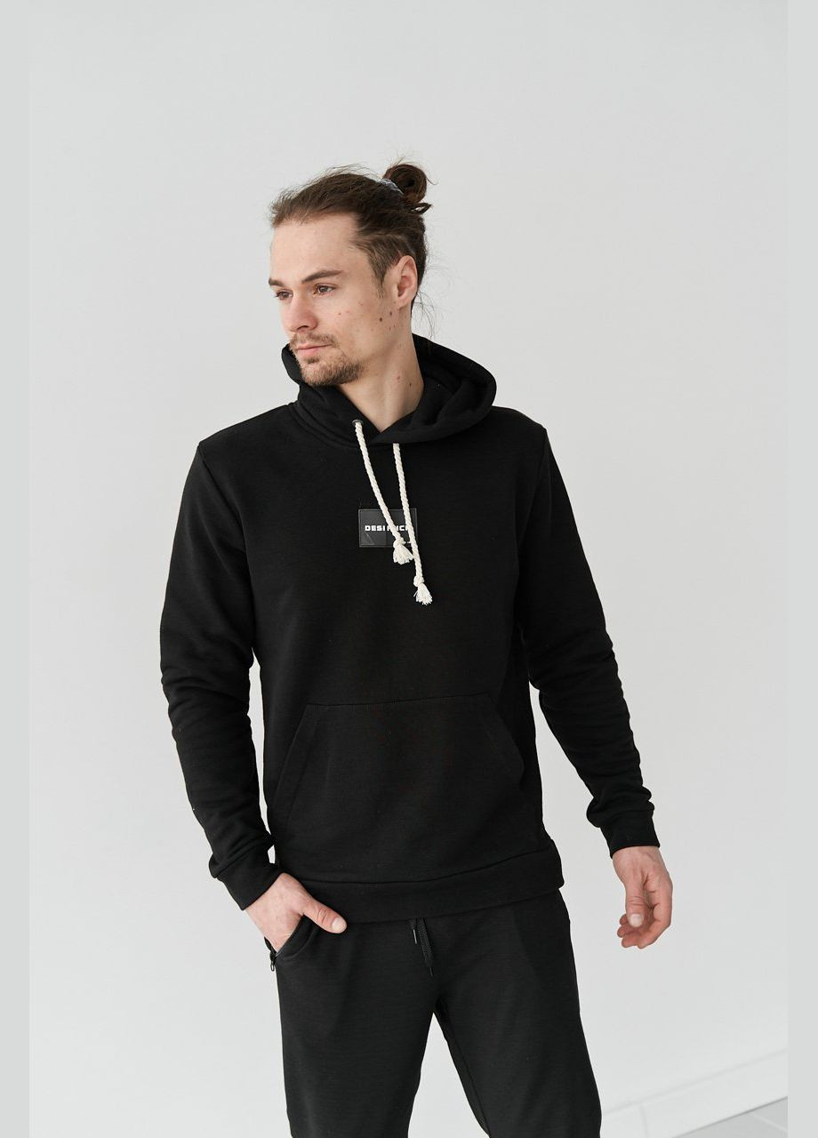 Чорний кофта чоловіча з капюшоном чорна (№50) UMON (315480837)