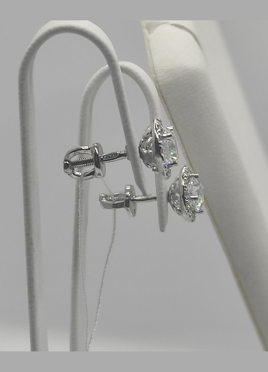 "Срібні пусети-цвяшки з родієвим покриттям" Shiny 5808 No Brand (331145386)