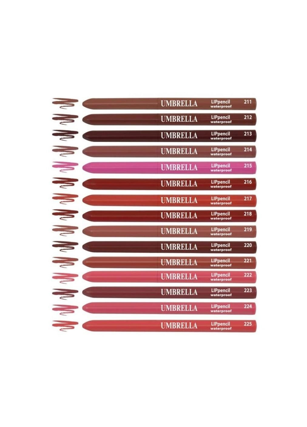 Контурний олівець для губ водостійкий механічний Umbrella Waterproof Lip Pencil (293970096)