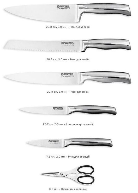 Набір ножів Supreme 89120 Vinzer комбінований,