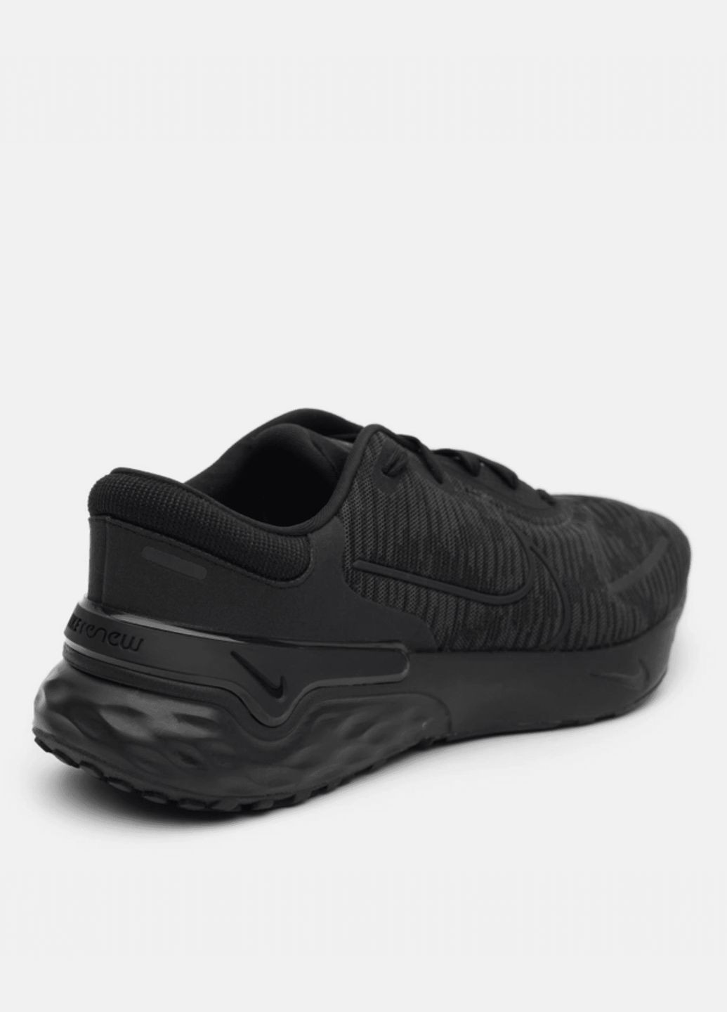 Чорні всесезон кросівки чоловічі renew run 4 dr2677-001 літо текстиль сітка чорні Nike