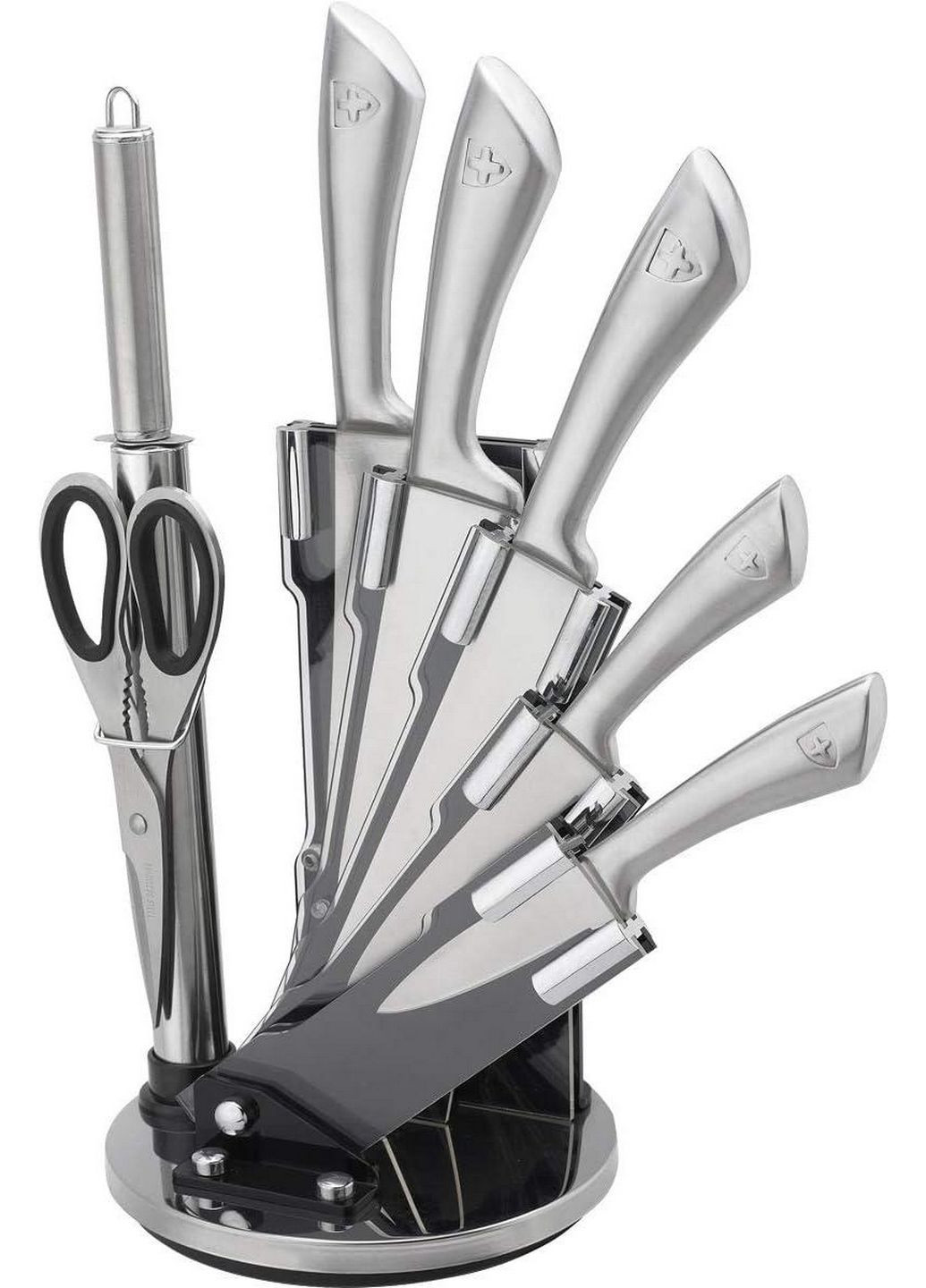 Набір кухонних ножів 8 предметов Royalty Line сірий,