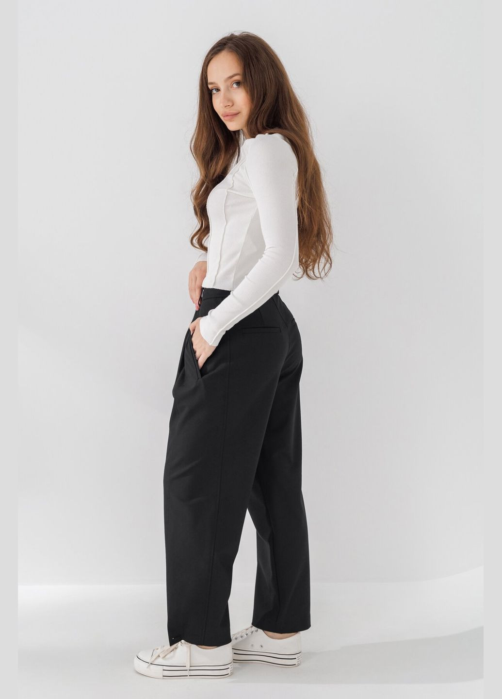 Брюки женские зауженные 4749 Черный (2000990341174D) shop (2000990341174) Karol Завужені (315993621)