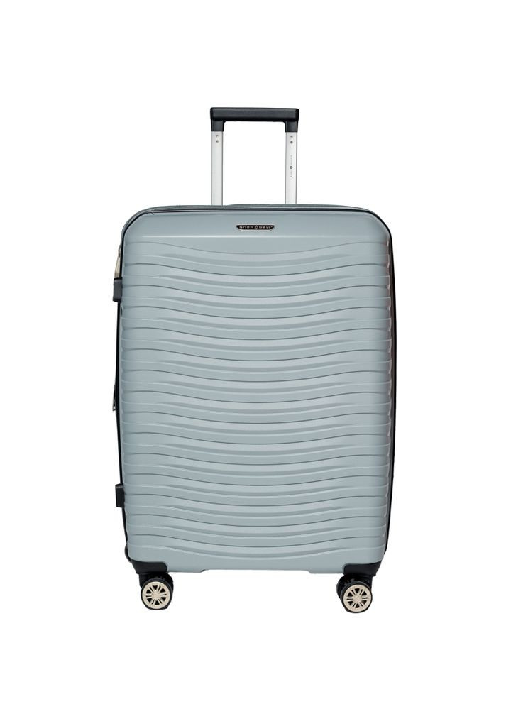 Чемодан средний M 43803 полипропилен Серебряный Snowball (298728871)