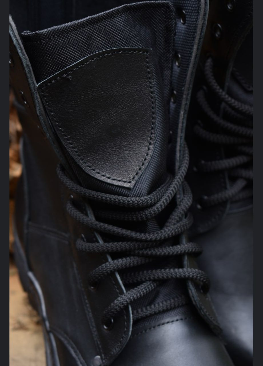 Чоловічі Тактичні Демісезонні Берці. 36-48р Чорні. Натуральна шкіра! MSDM-1001 No Brand (301137906)