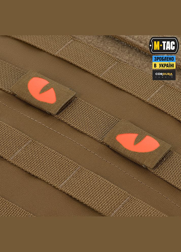 Нашивка Tiger Eyes Laser Cut (пара) Coyote/Red/GID M-TAC (315047206)