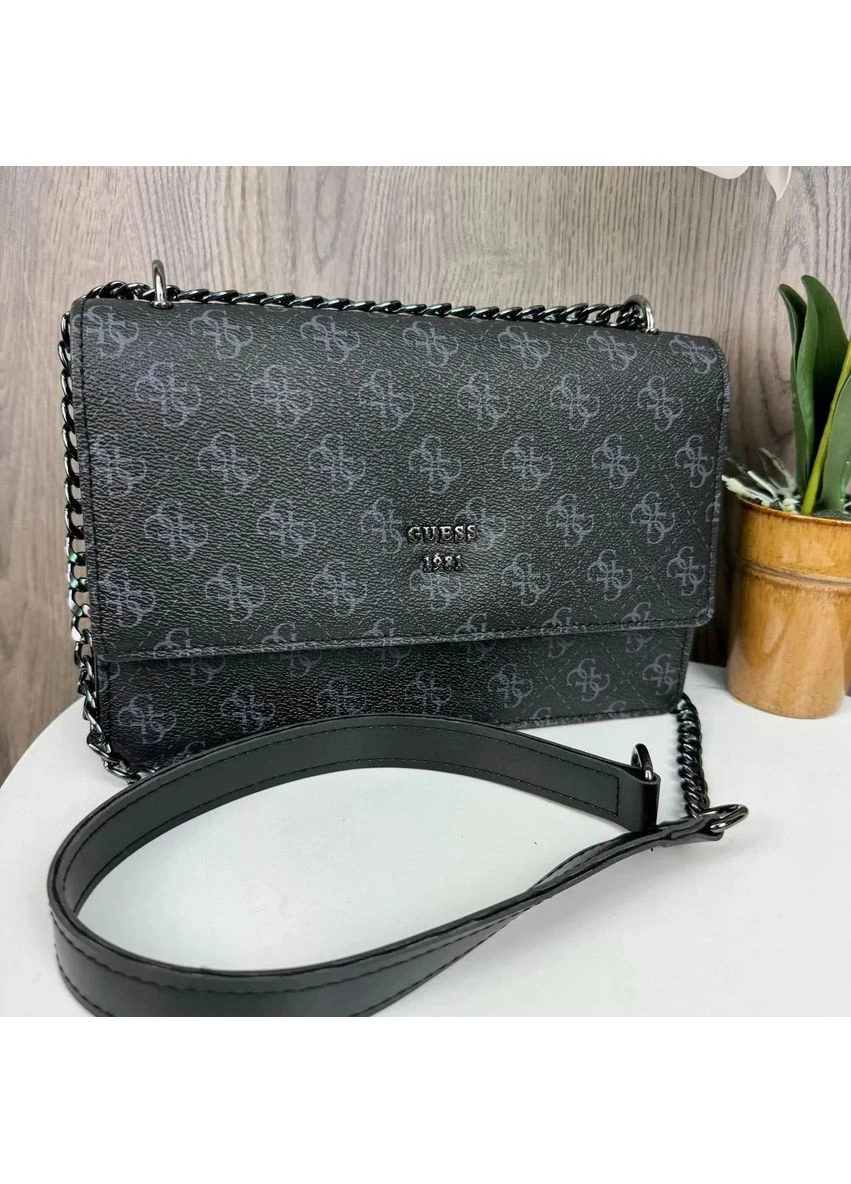 Жіноча міні сумочка клатч екошкіра 24х8,5х16 см чорна No Brand (398093402)
