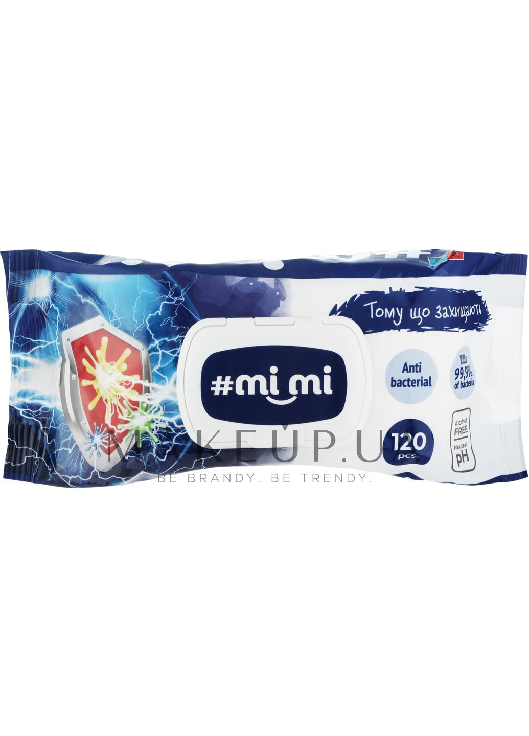 Влажные салфетки "Антибактериальные", с клапаном, 120 шт. - Mi_Mi 120шт (1226877-27065797) Handy Fresh (368634618)