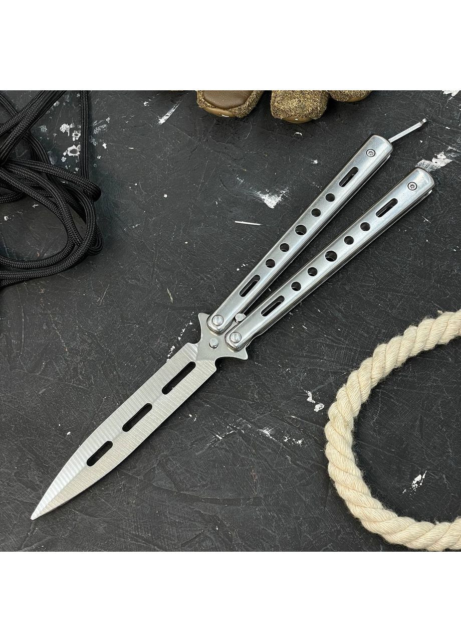 Ніж метелик Silver No Brand (362044831)