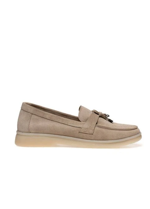 Цветные лоферы женские beige (бежевые) loro piana