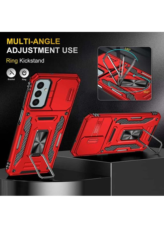 Ударостійкий чохол Camshield Army Ring для Samsung Galaxy A05s з кільцем Червоний Epik (372499401)