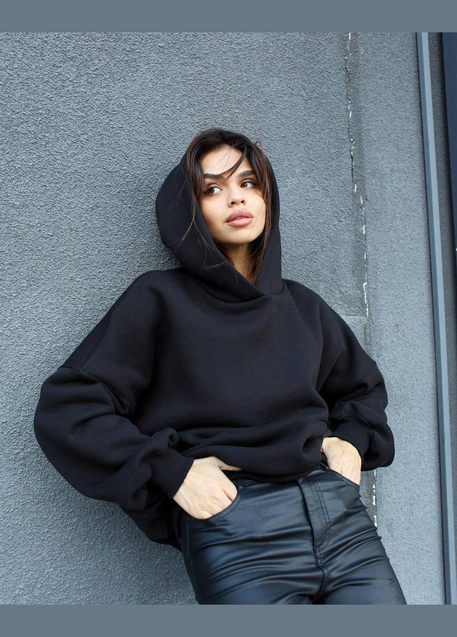 Теплый женскый худи с надписью Forever young оверсайз красное No Brand (306375696)