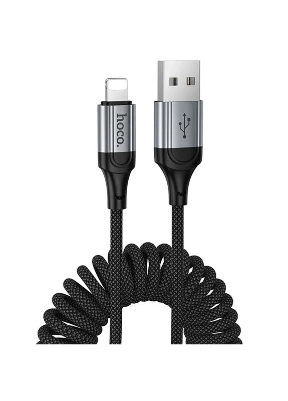 Дата кабель USB to Lightning Hoco X121 Nuevo 2.4A алюминий 1.5м черный No Brand (402060131)