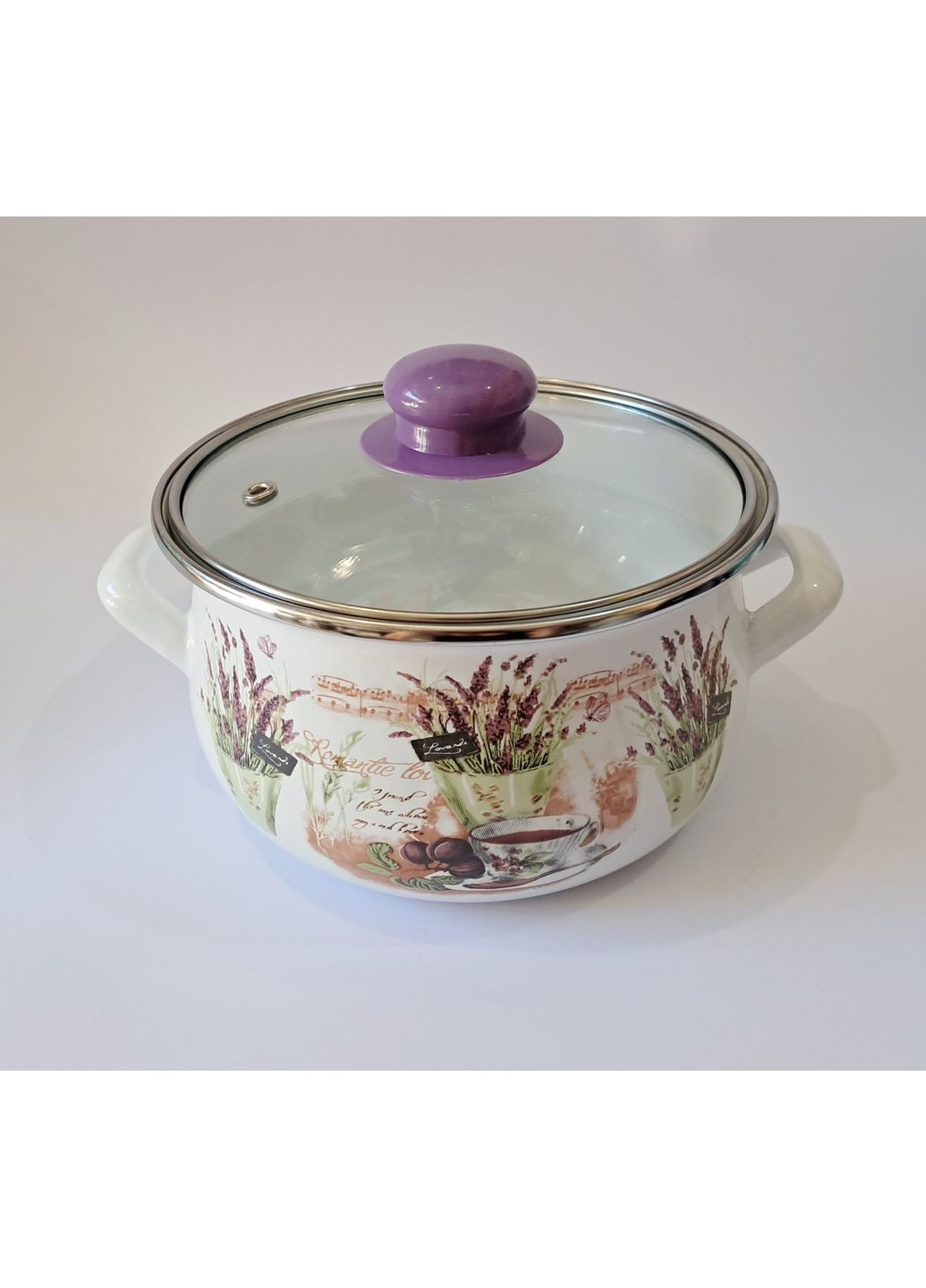 Каструля емальована INFINITY REN-7856-16F зі скляною кришкою 16 см 1.8 л No Brand (360801922)