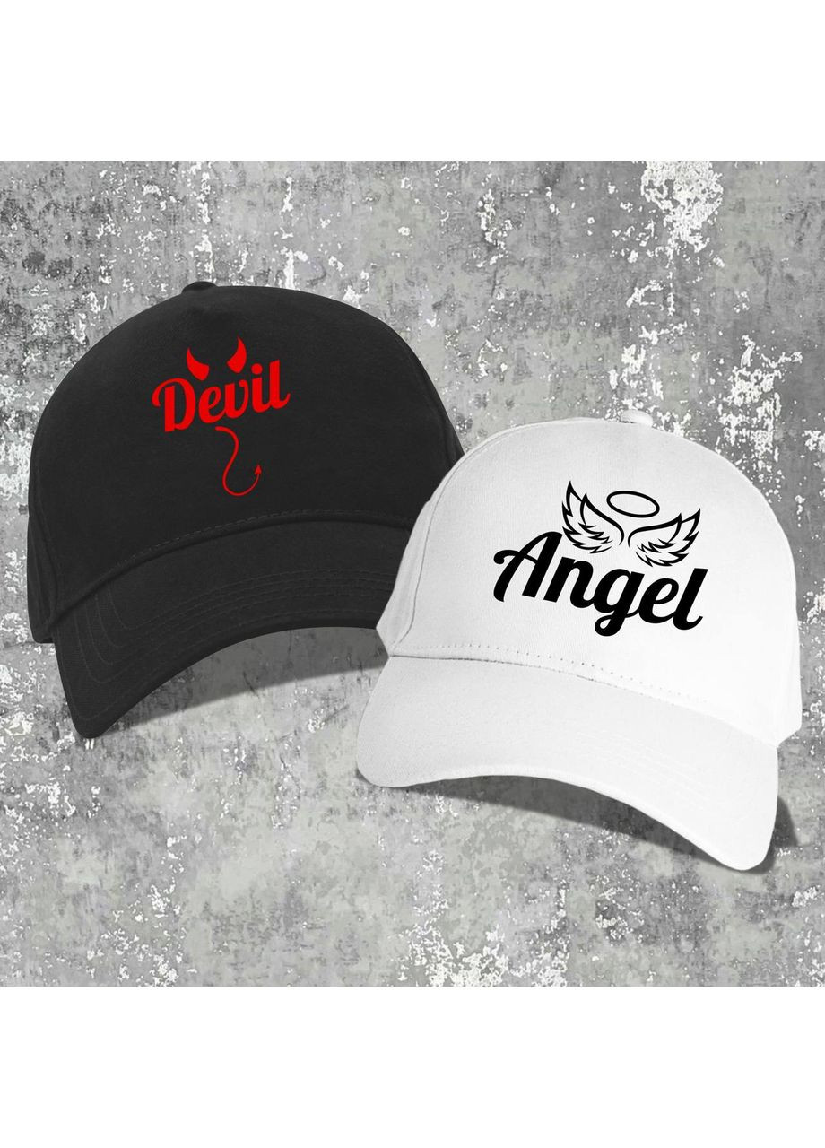 Парные бейсболки с принтом - Devil|Angel! Hand Made (361267015)