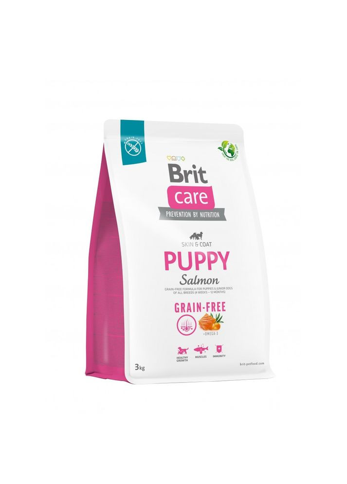 Сухой корм Dog Grain-free Puppy для щенков беззерновой с лососем 3 кг Brit Care (345743515)