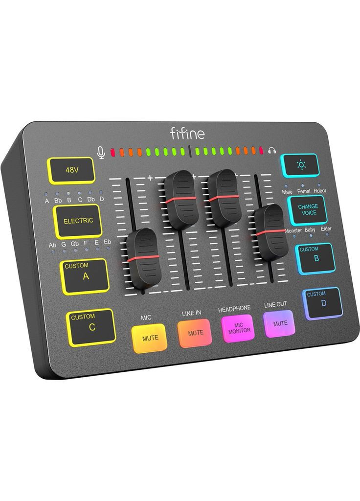 Микшерный пульт Sound Card Black (m507745) Fifine Sound Card Black (369020685)