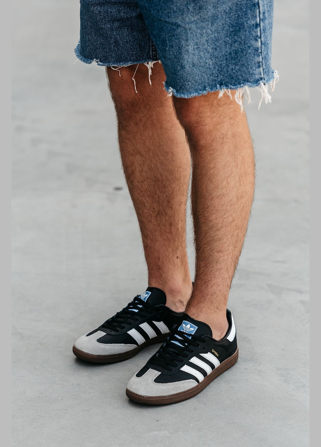 Чорні Осінні кросівки чоловічі і жіночі adidas samba vegan black grey | адідас самба веган чорні білі No Brand