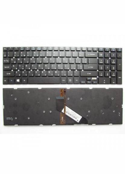 Клавіатура ноутбука Aspire 5755G/E1522/V3-531 черная без рамки подсветкой UA (A43823) Acer aspire 5755g/e1-522/v3-531 черная без рамки подсве (275092139)