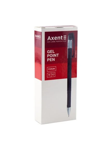 12шт, Ручка гелева Forum 0.5 мм Синя (AG1006-02-A) Axent Forum 0.5 мм Синяя (400417535)